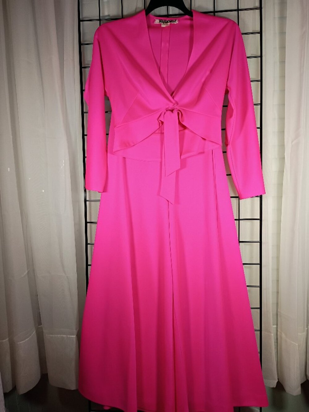 Vintage 1970's Disco Era Right On! By Estivo Hot Pink 2-Piece Set